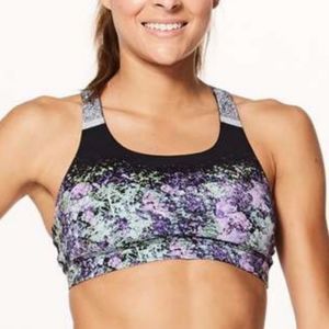 LULULEMON Purple/Black "Energy Bra" Nulux Vivid Vision‎ Size 6